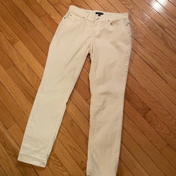 Eileen Fisher white skinny jeans size 2 - Picture 4 of 7